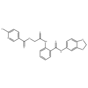 [2-[2-(1,3-Benzodioxol-5-ylcarbamoyl)anilino]-2-oxoethyl] 6-chloropyridine-3-carboxylate结构式