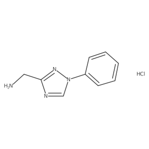 (1-phenyl-1H-1,2,4-triazol-3-yl)methanamine hydrochloride结构式