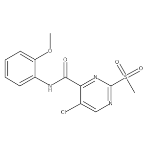 5-chloro-N-(2-methoxyphenyl)-2-(methylsulfonyl)pyrimidine-4-carboxamide Structure