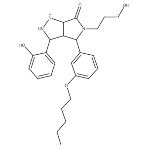 3-(2-Hydroxyphenyl)-5-(3-hydroxypropyl)-4-(3-pentoxyphenyl)-1,2,3,3a,4,6a-hexahydropyrrolo[3,4-c]pyrazol-6-one结构式