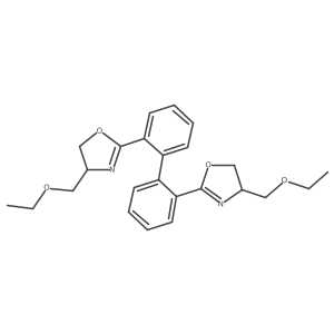 2,2'-Bis((R)-4-(ethoxymethyl)-4,5-dihydrooxazol-2-yl)-1,1'-biphenyl结构式