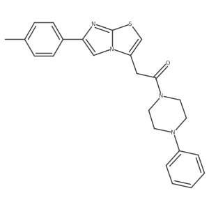 1-(4-Phenylpiperazin-1-yl)-2-(6-(p-tolyl)imidazo[2,1-b]thiazol-3-yl)ethanone Structure