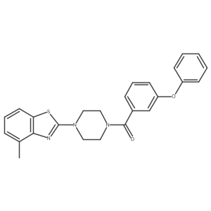 4-Methyl-2-[4-(3-phenoxybenzoyl)piperazin-1-yl]-1,3-benzothiazole Structure