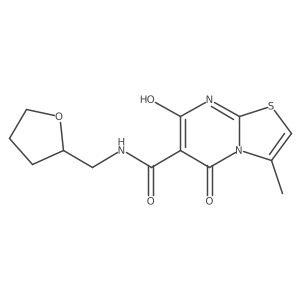 7-hydroxy-3-methyl-5-oxo-N-((tetrahydrofuran-2-yl)methyl)-5H-thiazolo[3,2-a]pyrimidine-6-carboxamide结构式