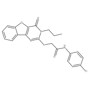 N-(4-chlorophenyl)-2-((4-oxo-3-propyl-3,4-dihydrobenzofuro[3,2-d]pyrimidin-2-yl)thio)acetamide Structure