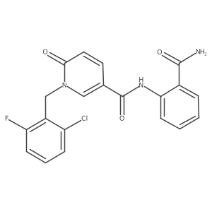 N-(2-carbamoylphenyl)-1-(2-chloro-6-fluorobenzyl)-6-oxo-1,6-dihydropyridine-3-carboxamide结构式