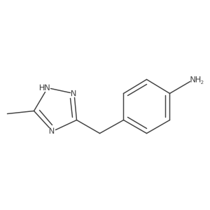 4-[(3-Methyl-1H-1,2,4-triazol-5-yl)methyl]benzenamine Structure