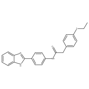 N-(4-(1H-benzo[d]imidazol-2-yl)phenyl)-2-(4-(ethylthio)phenyl)acetamide Structure