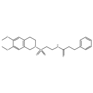 N-(2-((6,7-dimethoxy-3,4-dihydroisoquinolin-2(1H)-yl)sulfonyl)ethyl)-3-phenylpropanamide Structure