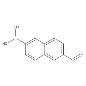 (6-Formylnaphthalen-2-yl)boronic acid结构式