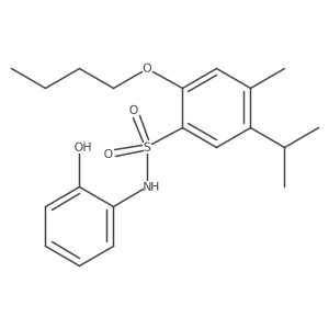 {[2-Butoxy-4-methyl-5-(methylethyl)phenyl]sulfonyl}(2-hydroxyphenyl)amine结构式