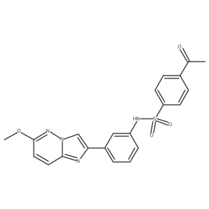 4-acetyl-N-(3-(6-methoxyimidazo[1,2-b]pyridazin-2-yl)phenyl)benzenesulfonamide结构式