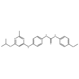 1-(4-((6-Isopropoxy-2-methylpyrimidin-4-yl)amino)phenyl)-3-(4-methoxyphenyl)urea结构式