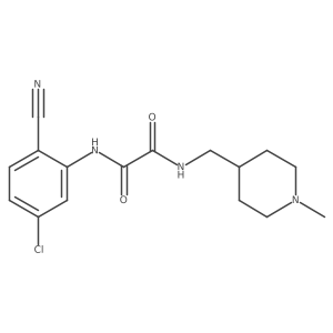 N-(5-chloro-2-cyanophenyl)-N'-[(1-methylpiperidin-4-yl)methyl]ethanediamide结构式