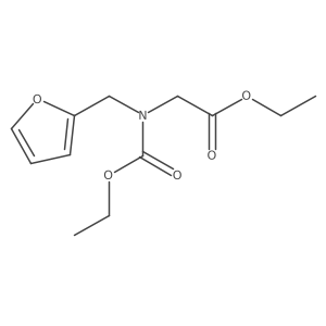 Ethyl 2-[(furfuryl)(ethoxycarbonyl)amino]acetate结构式