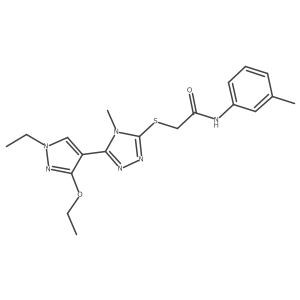 2-((5-(3-ethoxy-1-ethyl-1H-pyrazol-4-yl)-4-methyl-4H-1,2,4-triazol-3-yl)thio)-N-(m-tolyl)acetamide Structure