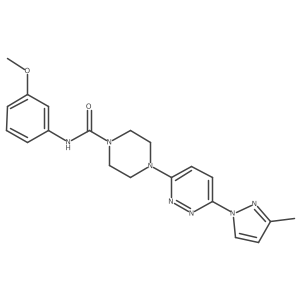 N-(3-methoxyphenyl)-4-(6-(3-methyl-1H-pyrazol-1-yl)pyridazin-3-yl)piperazine-1-carboxamide Structure