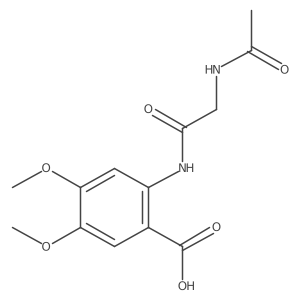 2-[[2-(Acetylamino)acetyl]amino]-4,5-dimethoxybenzoic acid结构式