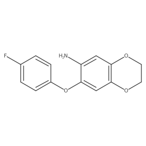 7-(4-Fluorophenoxy)-2,3-dihydro-1,4-benzodioxin-6-amine结构式