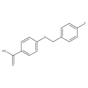 4-[[(4-Fluorophenyl)methyl]thio]benzoic acid结构式
