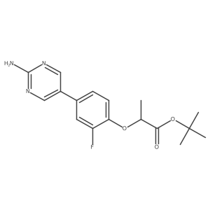 Tert-butyl 2-[4-(2-aminopyrimidin-5-yl)-2-fluorophenoxy]propionate Structure