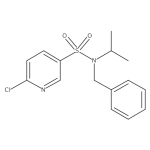 N-benzyl-6-chloro-N-(propan-2-yl)pyridine-3-sulfonamide结构式