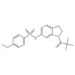 4-methoxy-N-(1-pivaloylindolin-6-yl)benzenesulfonamide Structure