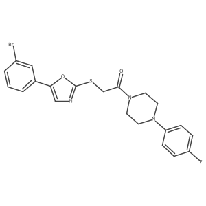 2-{[5-(3-Bromophenyl)-1,3-oxazol-2-yl]sulfanyl}-1-[4-(4-fluorophenyl)piperazin-1-yl]ethan-1-one Structure
