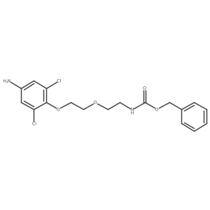 benzyl N-[2-[2-(4-amino-2,6-dichlorophenoxy)ethoxy]ethyl]carbamate结构式
