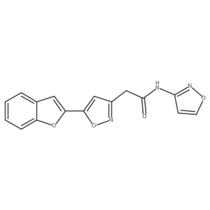 2-(5-(benzofuran-2-yl)isoxazol-3-yl)-N-(isoxazol-3-yl)acetamide结构式