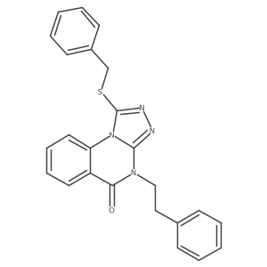 1-(benzylthio)-4-phenethyl-[1,2,4]triazolo[4,3-a]quinazolin-5(4H)-one Structure