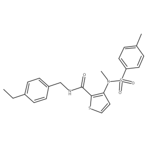 N-[(4-ethylphenyl)methyl]-3-(N-methyl4-methylbenzenesulfonamido)thiophene-2-carboxamide结构式