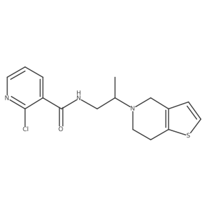 2-chloro-N-(2-{4H,5H,6H,7H-thieno[3,2-c]pyridin-5-yl}propyl)pyridine-3-carboxamide结构式