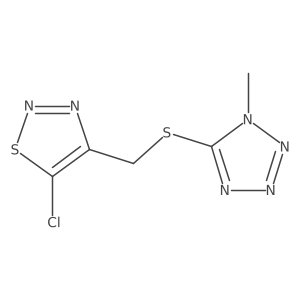 5-Chloro-4-(((1-methyl-1h-tetrazol-5-yl)thio)methyl)-1,2,3-thiadiazole Structure