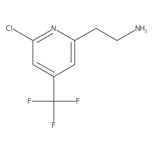 2-(6-Chloro-4-(trifluoromethyl)pyridin-2-yl)ethan-1-amine结构式