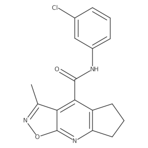 N-(3-chlorophenyl)-3-methyl-6,7-dihydro-5H-cyclopenta[b][1,2]oxazolo[4,5-e]pyridine-4-carboxamide结构式