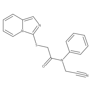 N-(cyanomethyl)-2-{imidazo[1,5-a]pyridin-3-ylsulfanyl}-N-phenylacetamide结构式