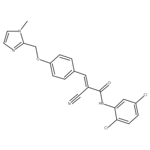 (E)-2-cyano-N-(2,5-dichlorophenyl)-3-[4-[(1-methylimidazol-2-yl)methoxy]phenyl]prop-2-enamide结构式