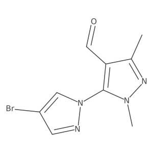 5-(4-Bromo-1H-pyrazol-1-YL)-1,3-dimethyl-1H-pyrazole-4-carbaldehyde Structure