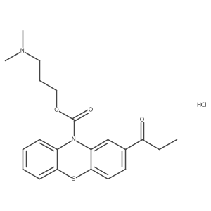 3-(Dimethylamino)propyl 2-propanoylphenothiazine-10-carboxylate;hydrochloride Structure