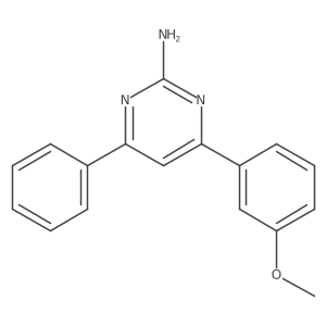 4-(3-Methoxyphenyl)-6-phenylpyrimidin-2-amine结构式