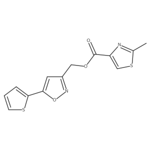 (5-(Thiophen-2-yl)isoxazol-3-yl)methyl 2-methylthiazole-4-carboxylate Structure