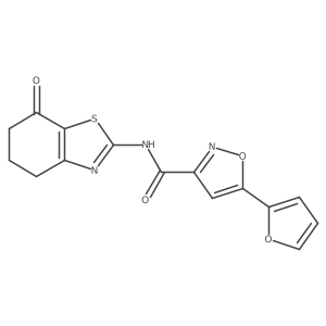 5-(2-furyl)-N-(7-oxo-5,6-dihydro-4H-1,3-benzothiazol-2-yl)isoxazole-3-carboxamide Structure