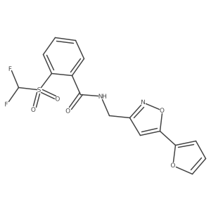 2-((difluoromethyl)sulfonyl)-N-((5-(furan-2-yl)isoxazol-3-yl)methyl)benzamide Structure
