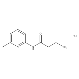 3-amino-N-(6-methylpyridin-2-yl)propanamide hydrochloride结构式