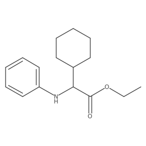 Ethyl 2-cyclohexyl-2-(phenylamino)acetate结构式