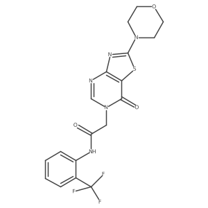 2-(2-morpholino-7-oxothiazolo[4,5-d]pyrimidin-6(7H)-yl)-N-(2-(trifluoromethyl)phenyl)acetamide Structure