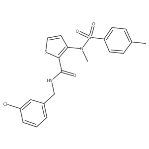 N-(3-chlorobenzyl)-3-{methyl[(4-methylphenyl)sulfonyl]amino}thiophene-2-carboxamide Structure