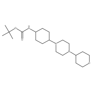 trans-Tert-butyl 4-(4-(tetrahydro-2h-pyran-4-yl)piperazin-1-yl)cyclohexylcarbamate Structure