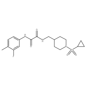 N1-((1-(cyclopropylsulfonyl)piperidin-4-yl)methyl)-N2-(3-fluoro-4-methylphenyl)oxalamide结构式